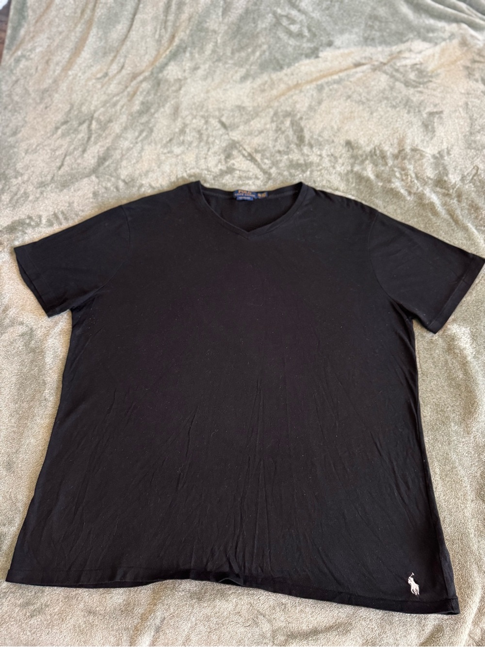 Polo by Ralph Lauren Black V-Neck Short Sleeve Tee